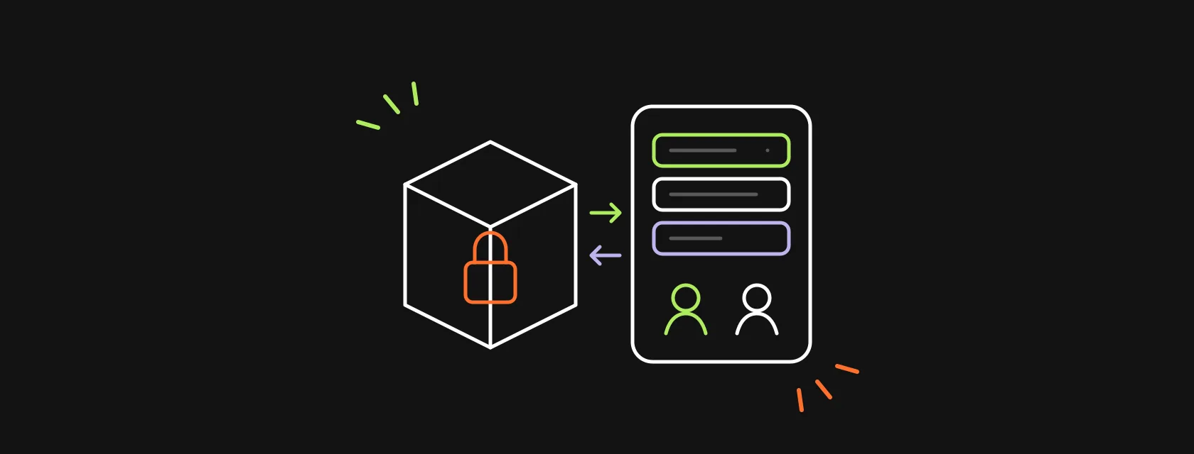 A fixed box with a locked scope next to a flowing backlog handled by a team