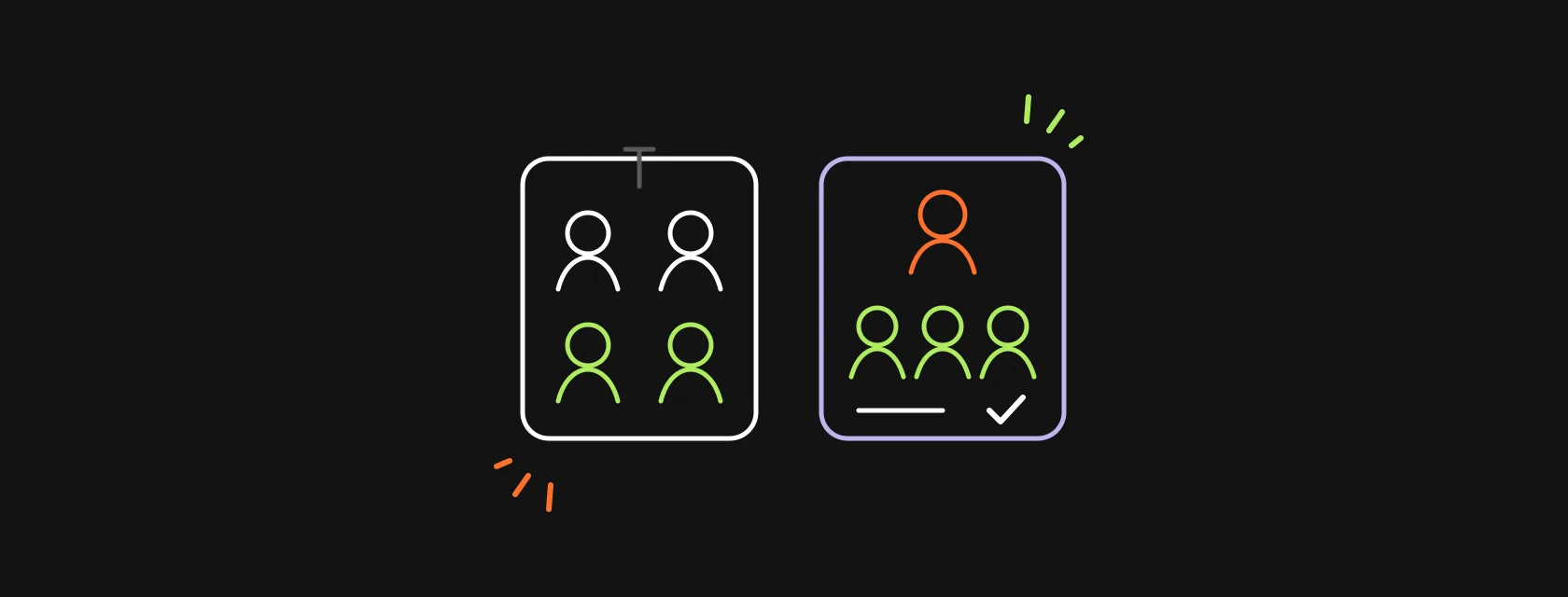 Individual engineers plugged into a team on one side, a self-contained team unit on the other